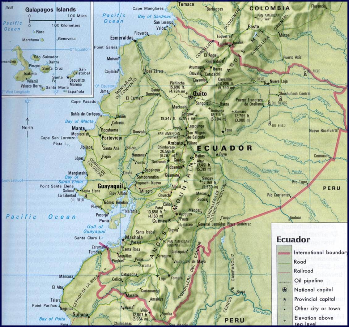 Ecuador linderung Map